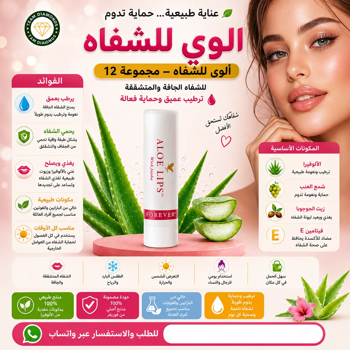 مرطب الشفاه بالألوفيرا — Aloe Lips — Forever المغرب