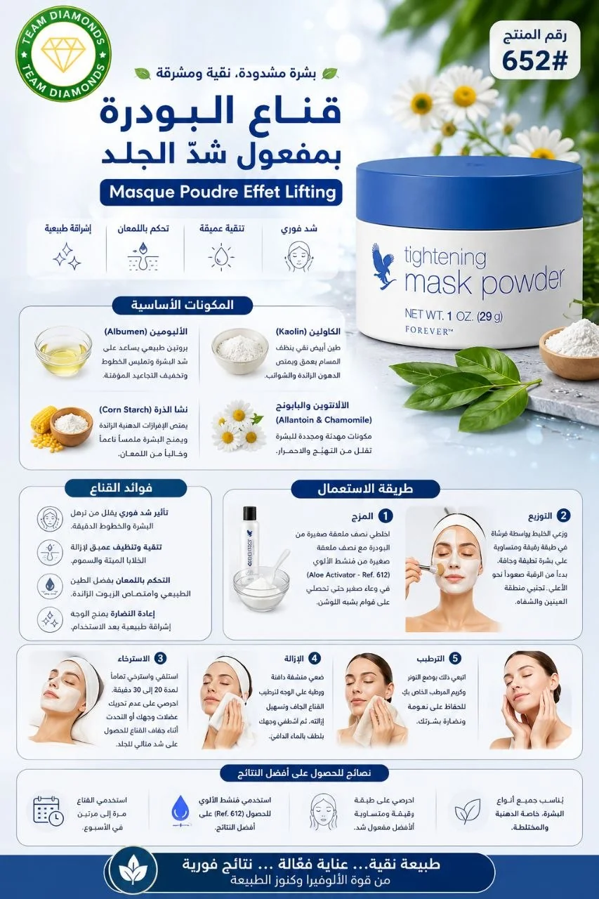 قناع البودرة بمفعول شد الجلد — Tightening Mask Powder — Forever المغرب