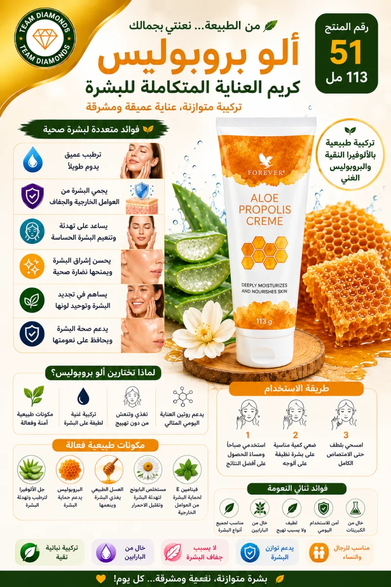 كريم الألوفيرا والبروبوليس — Aloe Propolis Creme — Forever المغرب